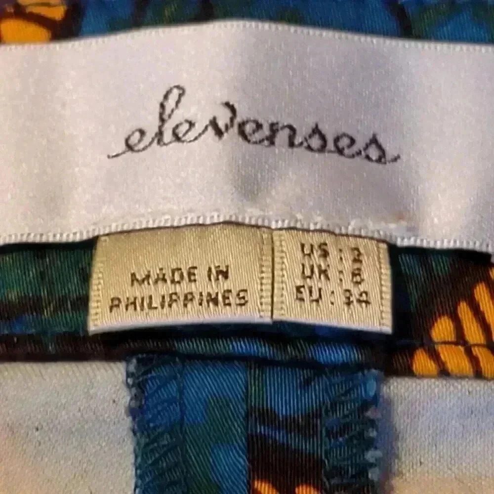 Anthropologie Elevenses Birds of Paradise Floral Print Shorts Size 2 - Picture 10 of 14